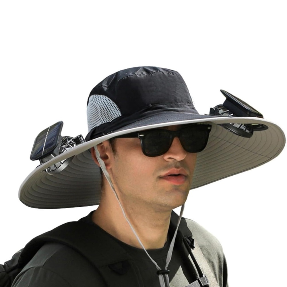 Wide Brim Solar-Powered Hat
